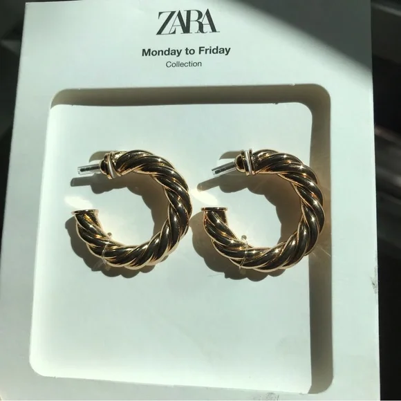 Zara Tiwsted Hoop Earrings - Picture 4 of 6